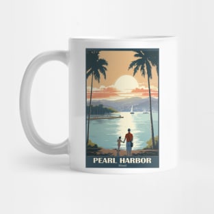 Pearl Harbour Travel Poster Mug